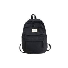Solid Nylon Women Backpack Student School Bag Teenage Girls Shoulder Bags