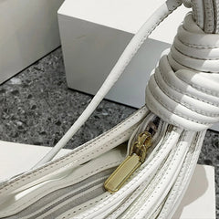 Casual Woven Rope Knot Women Messenger Bag