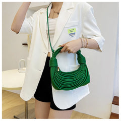 Casual Woven Rope Knot Women Messenger Bag