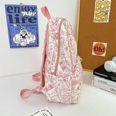 Nylon Waterproof Bags For Women School Backpack Girls Travel Backbag