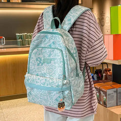 Nylon Waterproof Bags For Women School Backpack Girls Travel Backbag