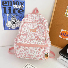Nylon Waterproof Bags For Women School Backpack Girls Travel Backbag