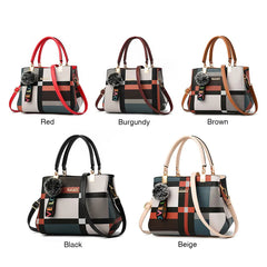 Casual Plaid Shoulder Bag Stitching Wild Messenger Female Totes Crossbody Bags W