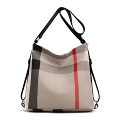Casual Shoulder Travel Backpack Multifunctional Lattice Backpack Women's Bag
