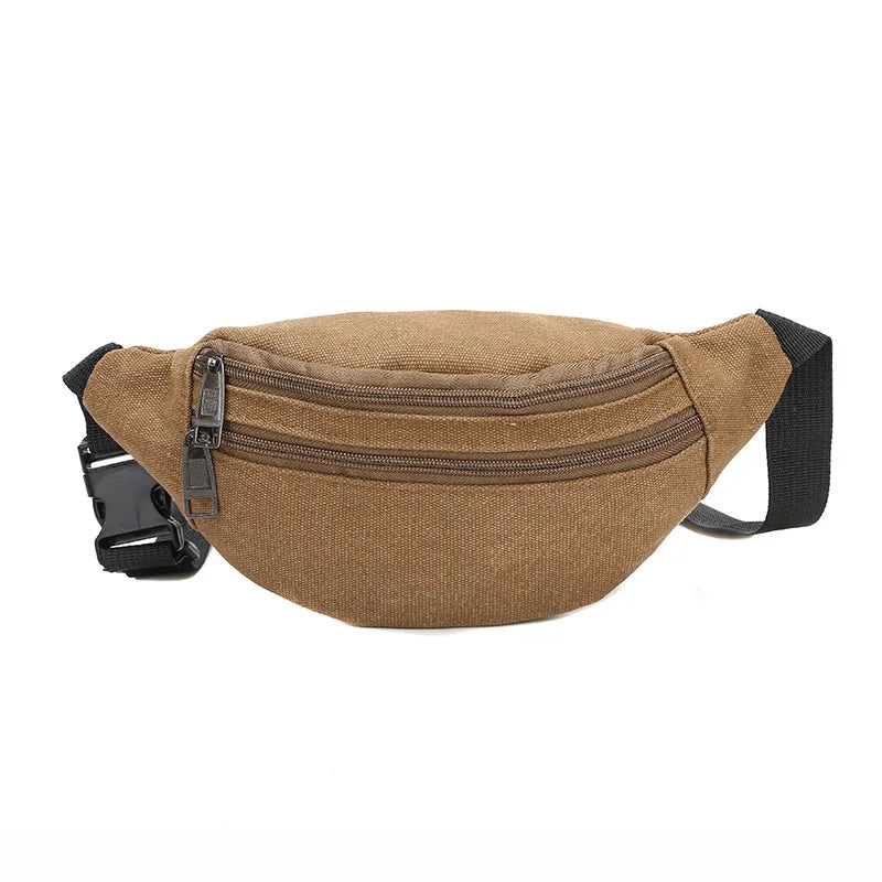 Canvas Waist Bag Pack Purse Phone Belt Bag Pouch