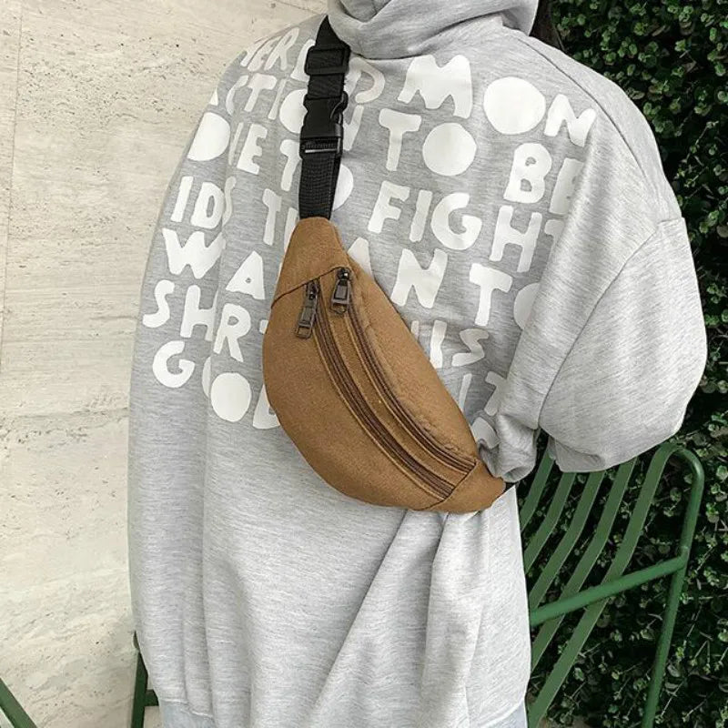 Canvas Waist Bag Pack Purse Phone Belt Bag Pouch