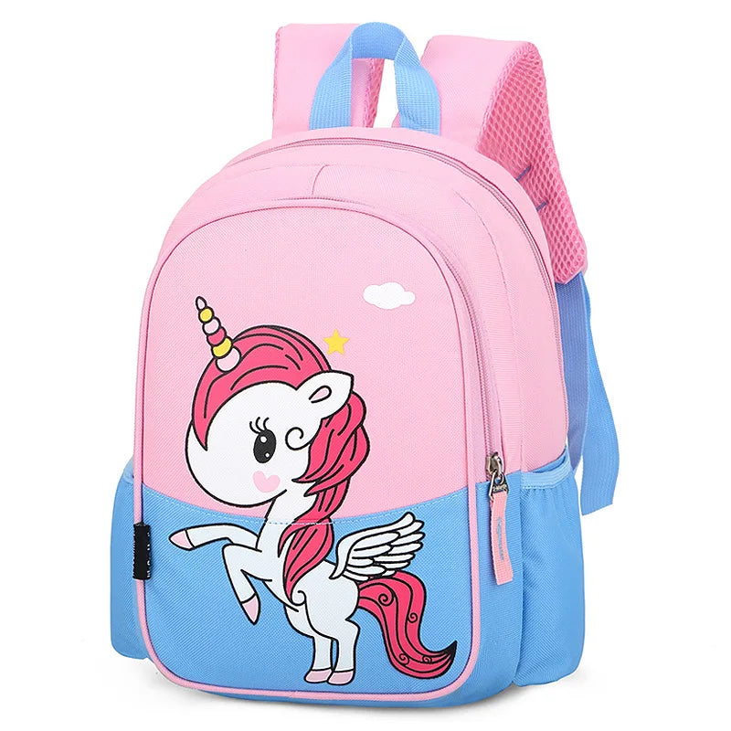Unicorn Kids School Backpack Waterproof Nylon Girls School Bags