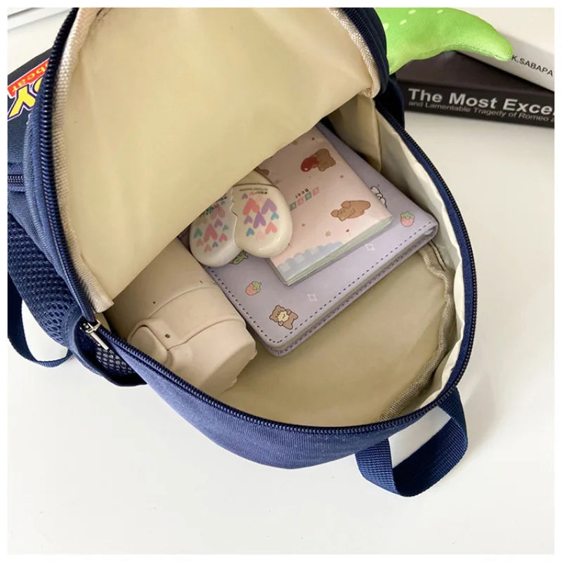 Kids Dino Backpack for School, Kindergarten Bag