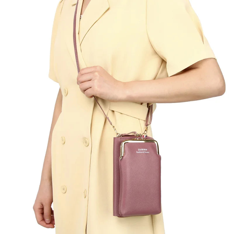 Clip Phone Pocket Shoulder Bag for Women Small Crossbody Bags