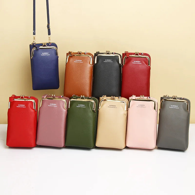 Clip Phone Pocket Shoulder Bag for Women Small Crossbody Bags