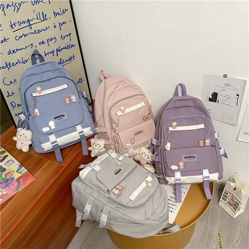 College Student Matching Backpack Large Capacity Lovely Bag