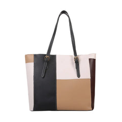 Large-capacity Color-Block Tote Bag for Women