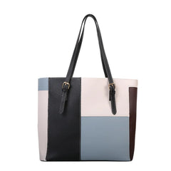 Large-capacity Color-Block Tote Bag for Women