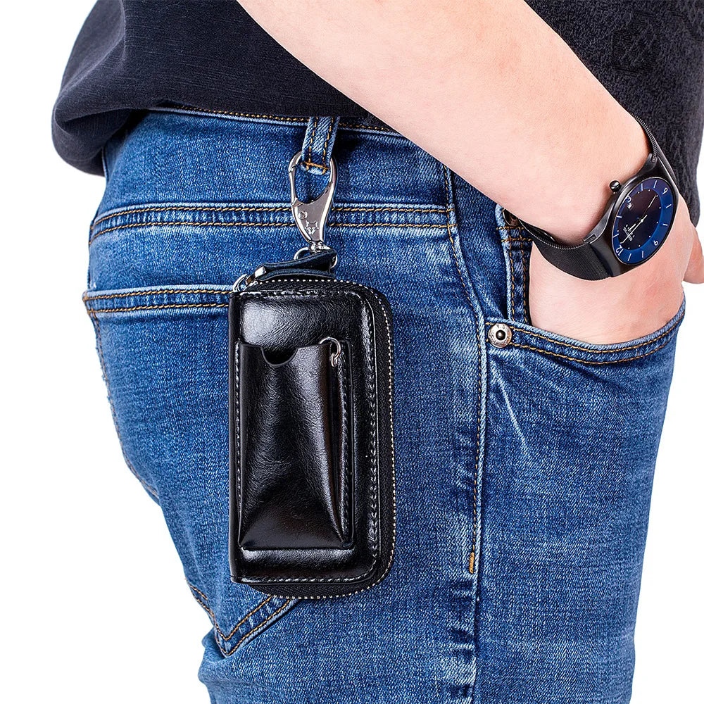 Cow Leather Keys Holder Keychains for Men and Women