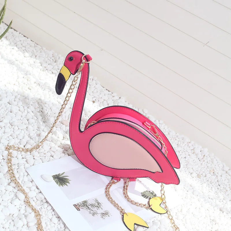 Funny Flamingo Shape Shoulder Bag for Women