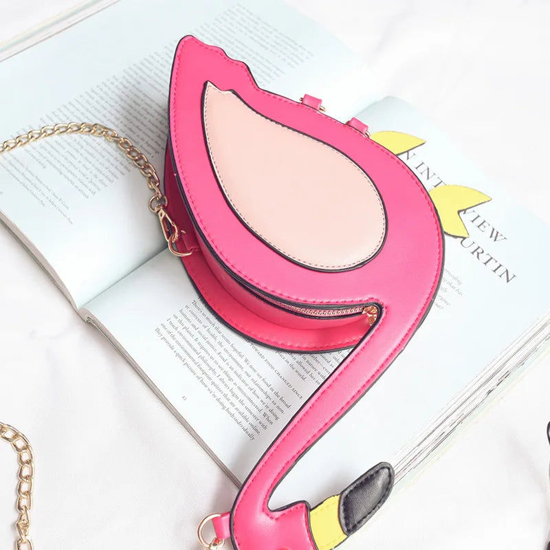 Funny Flamingo Shape Shoulder Bag for Women