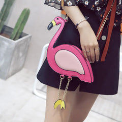 Funny Flamingo Shape Shoulder Bag for Women