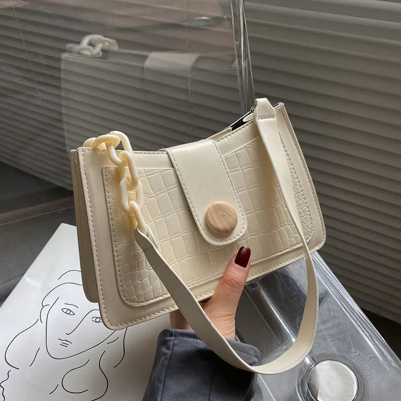 Crocodile Pattern Ladies Handbag Small Shoulder Bag