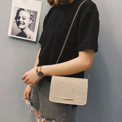 Small Square Crossbody Bag for Women Solid Lady's Bag