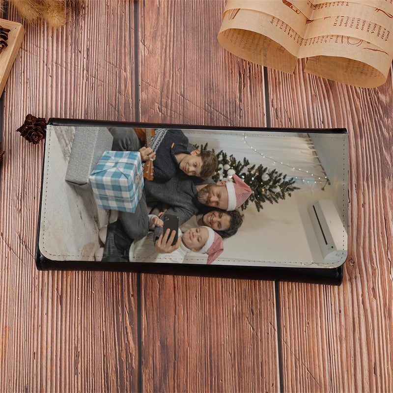 Personalized Picture Zipper Long Wallet Clutch Bag