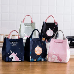 Cartoon Unicorn Lunch Bag Insulated Waterproof Tote Carry Picnic Bento P