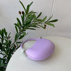 Small Pink Solid Handbag Sweet and Gentle Shoulder Messenger Bag