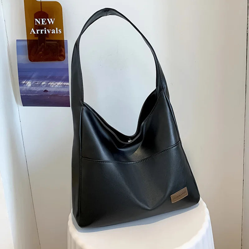 Large Capacity Shoulder Bag for Women Soft Pu Leather