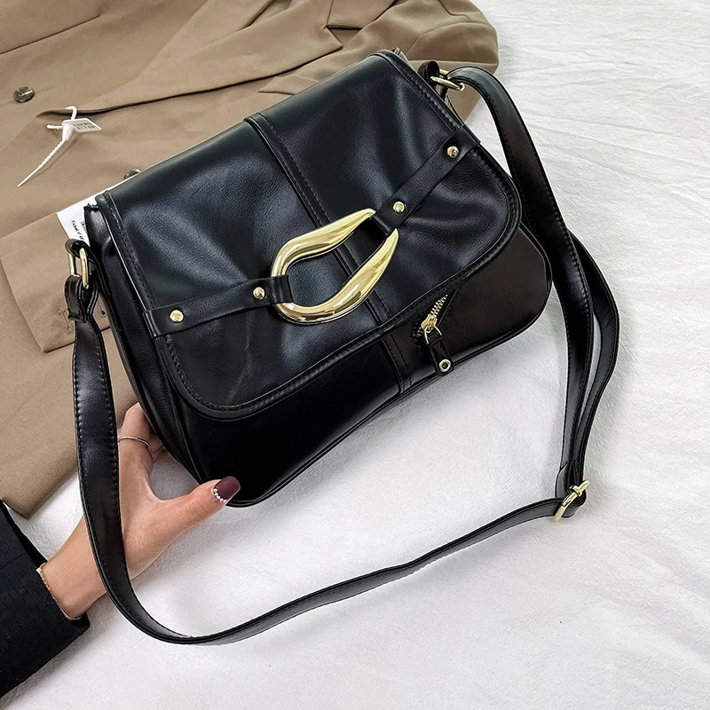Women's Large Flip Tote Shoulder Bag