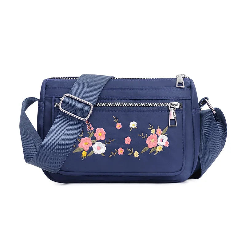 Ethnic Embroidered Women's Crossbody Bag Large Capacity Casual Shoulder Bag