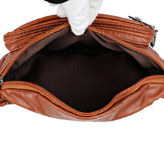 Retro Female Belt Bag Shoulder Crossbody Soft Leather Waist Bag