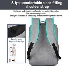15.6 inch Laptop USB Backpack School Bag Anti Theft Men Travel Daypacks
