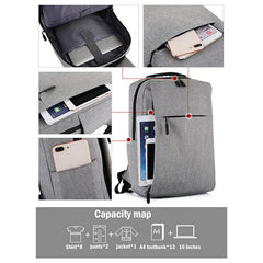 15.6 inch Laptop USB Backpack School Bag Anti Theft Men Travel Daypacks