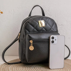 Waterproof Leather Backpack for Women Girls Travel Rucksack