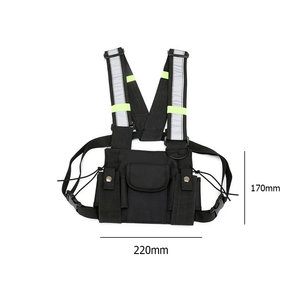Multi-function Backpack Hip Hop Vest Knapsack Outdoor Travel Rucksack