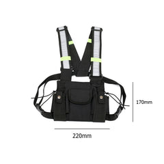 Multi-function Backpack Hip Hop Vest Knapsack Outdoor Travel Rucksack