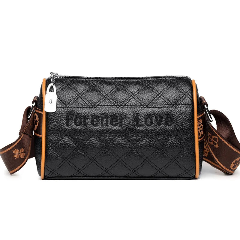 Casual Leather Crossbody Bag for Women, Shoulder Messenger Handbag