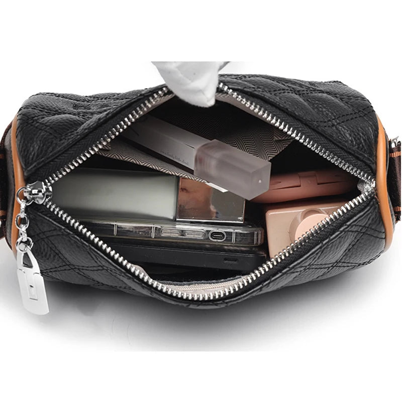 Casual Leather Crossbody Bag for Women, Shoulder Messenger Handbag