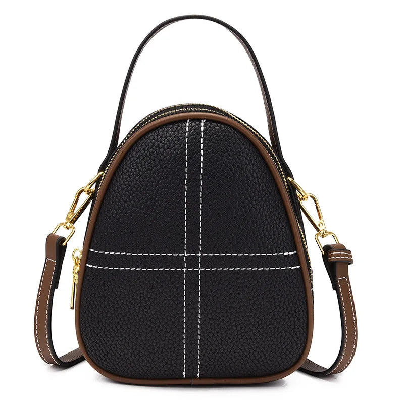 Casual Leather Top Handle Tote Crossbody Bag