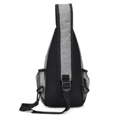 Anti-thief Gray Crossbody Bag Men Shoulder Bag Women Chest Bag