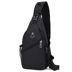 Anti-thief Gray Crossbody Bag Men Shoulder Bag Women Chest Bag