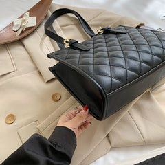 Plaid Large Tote Bag Diamond Lattice Handbag