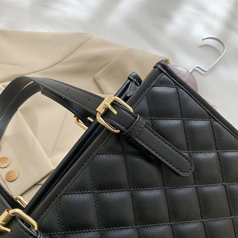 Plaid Large Tote Bag Diamond Lattice Handbag