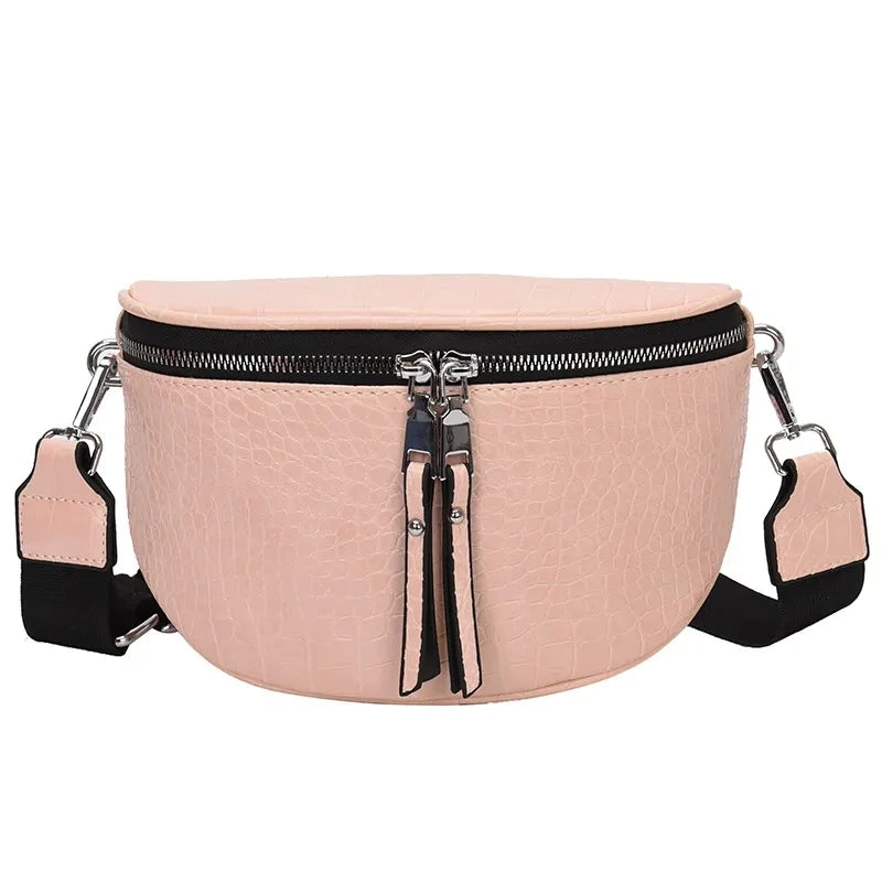 Women PU Leather Crossbody Shoulder Bag Vintage Handbag Waist Pack