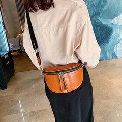 Women PU Leather Crossbody Shoulder Bag Vintage Handbag Waist Pack