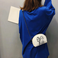 Crossbody Bag for Women Lady Girl Shoulder Bag Chain Zipper Small Beach Bag