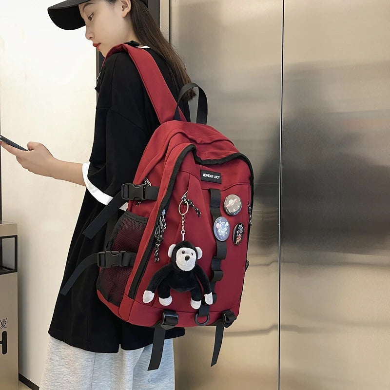 Women Backpack Large Capacity Travel Bag Pocket Female Schoolbag