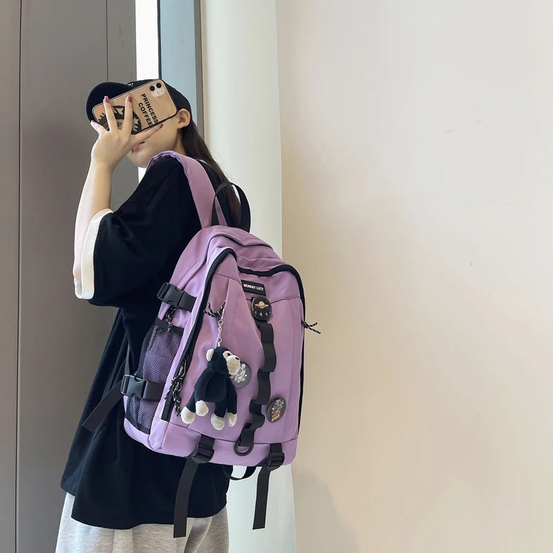 Women Backpack Large Capacity Travel Bag Pocket Female Schoolbag