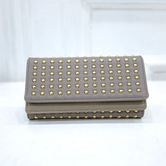 Women's Wallet with Rivets and Phone Pocket