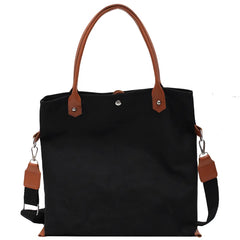 Canvas Shoulder Bag Large Capacity Double Strap Tote Bag