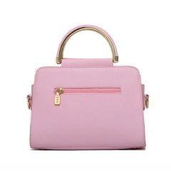 PU Leather Women Handbag Triangle Patchwork Shoulder Bag